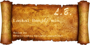 Laskai Benjámin névjegykártya